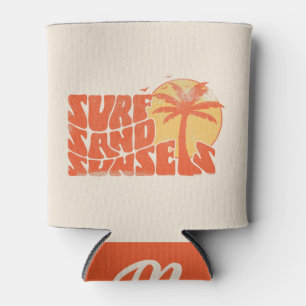Retro Surf Sand Sunsets Palm Tree Beach Vibes Dosenkühler