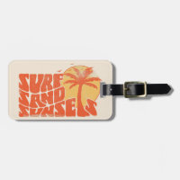 Retro Surf Sand Sunsets Palm Tree Beach Vibes
