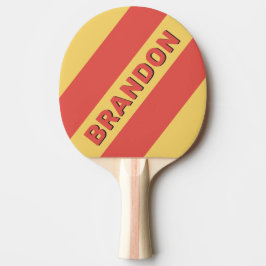 Retro Surf Sunset Drei fette Streifen mit Namen Tischtennis Schläger