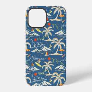 Retro-Surf-Tropenmuster iPhone 12 Pro Hülle