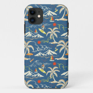 Retro Surf Tropical Pattern Case-Mate iPhone Hülle