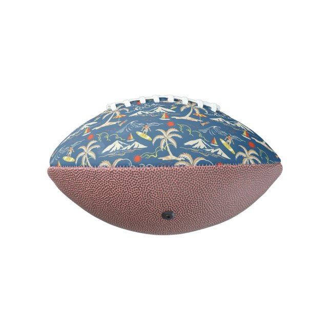 Retro Surf Tropical Pattern Football (Gedreht 270)