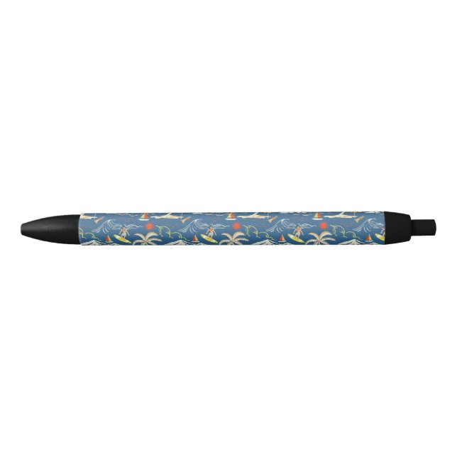 Retro Surf Tropical Pattern Kugelschreiber (Vorderseite)