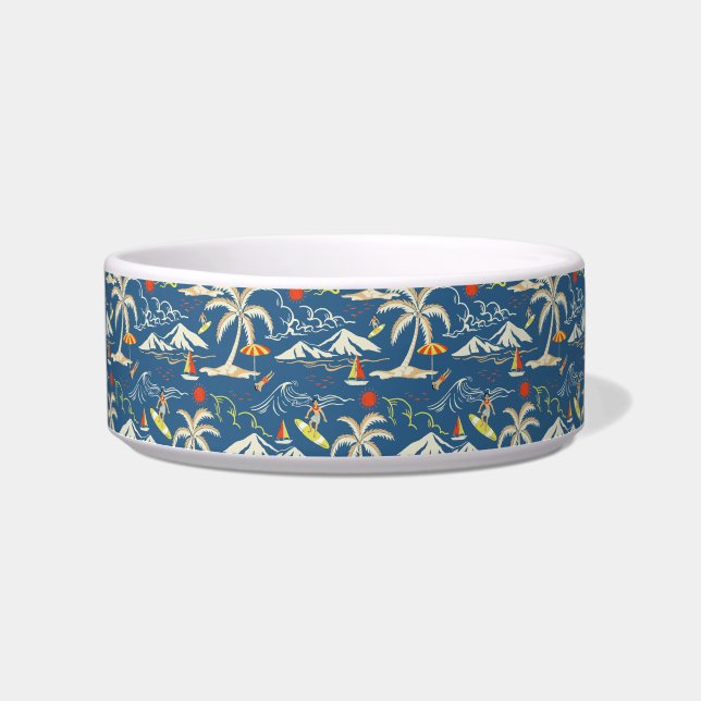 Retro Surf Tropical Pattern Napf (Vorderseite)