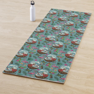 Retro-Surf-tropisches Muster Yogamatte