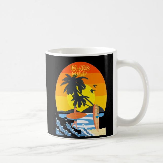 Retro Surf und Sand Kaffeetasse (Rechts)