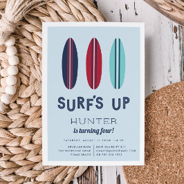Retro Surfboards Geburtstagsparty Einladung