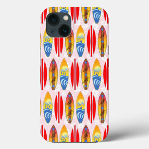 Retro-Surfboards Rosa Hibiskus Case-Mate iPhone Hülle