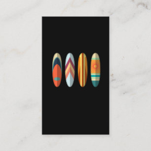 Retro-Surfbrett Vintage-Surfing-Kunst Strand Surfe Visitenkarte
