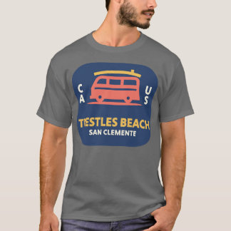 Retro Surfen Emblem Trestles San Clemente T-Shirt