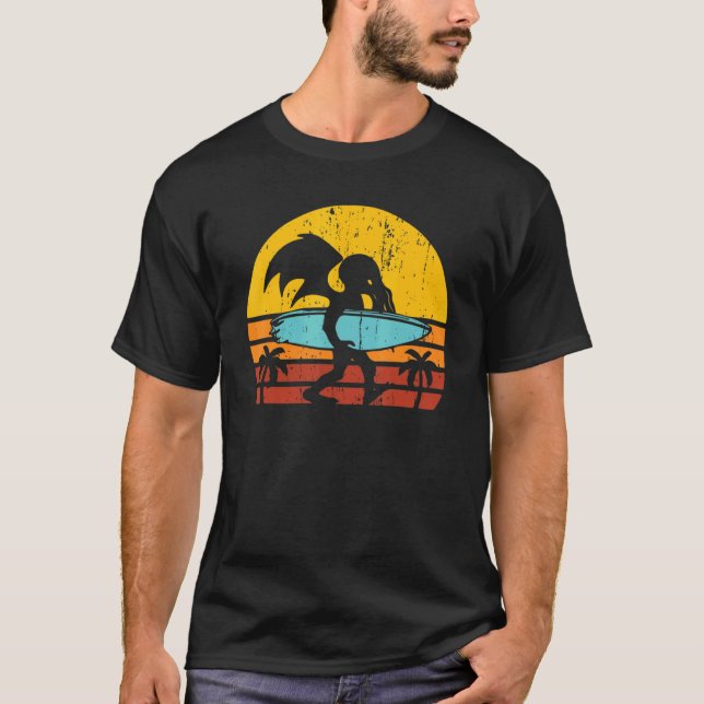 Retro Surfer Vintag Wave Surfstrand T-Shirt (Vorderseite)