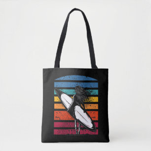 Retro-Surfergirl Grafik Strand-Surfbrett Frau