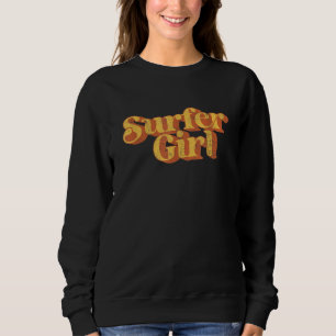 Retro-Surfergirl Strand Retro 70er Jahre Süßer Som Sweatshirt