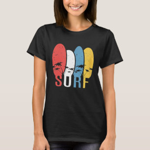 Retro-Surfershirt im Vintage-Stil Longboard-Surfer T-Shirt