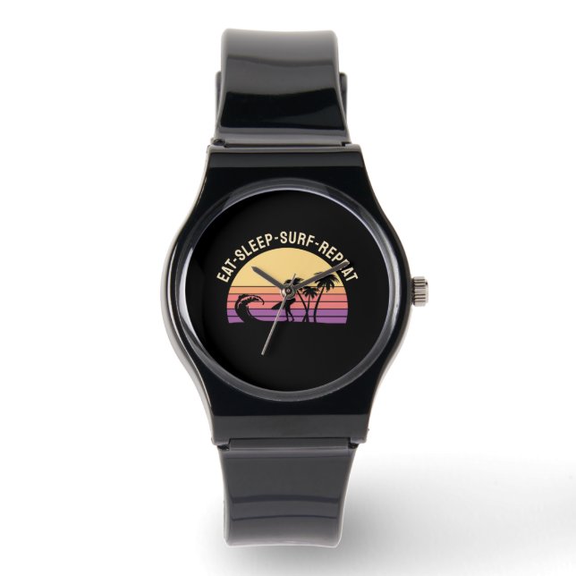 Retro Surfing Armbanduhr (Vorderseite)