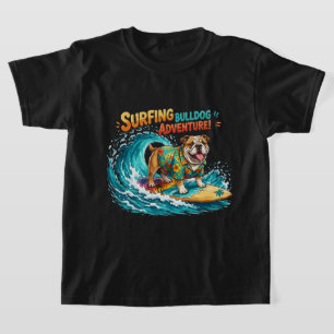 Retro-Surfing-Bulldog-Abenteuer - Vintage-Strand T-Shirt