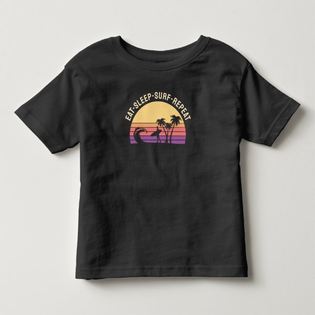 Retro Surfing Kleinkind T-shirt (Vorderseite)