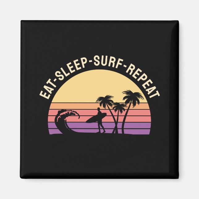 Retro Surfing Magnet (Vorne)