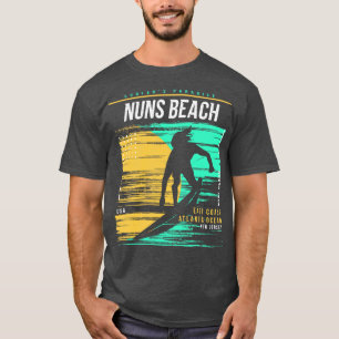 Retro Surfing Nuns Beach New Jersey Vintag Surfer T-Shirt