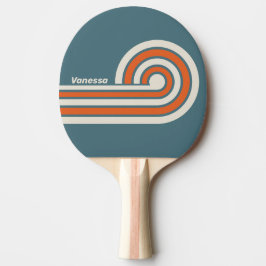 Retro-Surflinien mit Namen Tischtennis Schläger