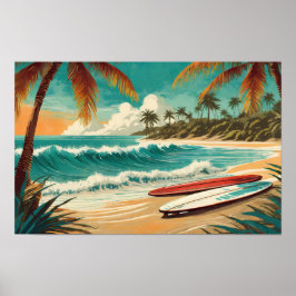 Retro-Surfposter Poster