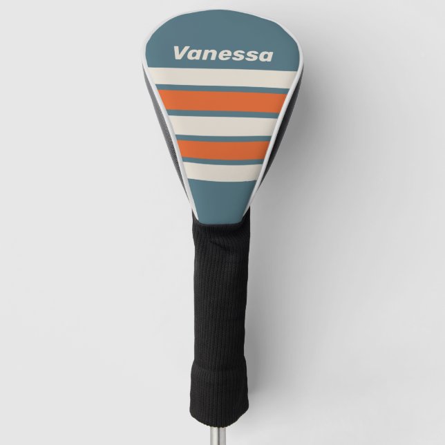 Retro Surfside Across Striping with Name Golf Headcover (Vorderseite)