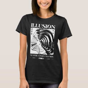 Retro Surreal Illusions-Echo-Gesicht-Streetwear T-Shirt