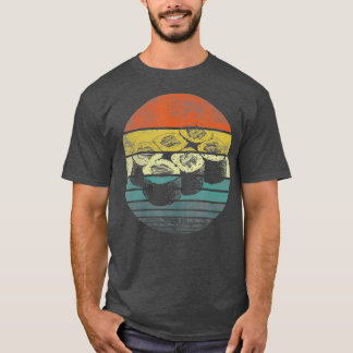 Retro Sushi Roll Sashimi Liebhaber Lustig Japanisc T-Shirt