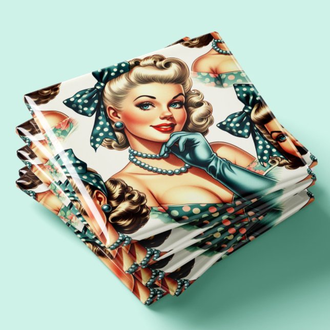 Retro Süß Klassische Pinup Magnet (Von Creator hochgeladen)
