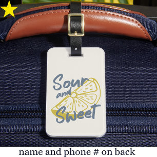 Retro Süß-Sauer Zitrone Vintage-Ästhetik Gepäckanhänger