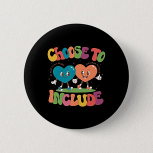 Retro Süß Wähle Neurodiversität Autismus Einschlie Button