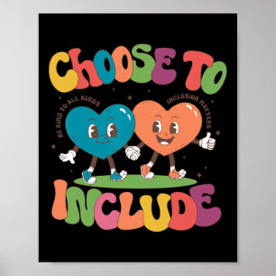 Retro Süß Wähle Neurodiversität Autismus Einschlie Poster
