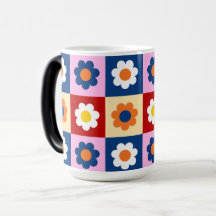 Retro Süße bunte Blumen Muster