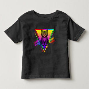 Retro Süße Katze Kleinkind T-shirt