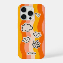 Retro Süße Katze mit Akzenten