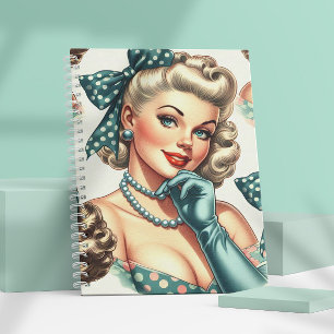 Retro Süße Klassische Pinup Notizblock