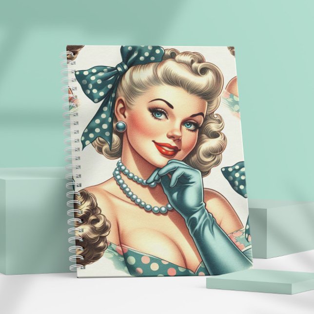 Retro Süße Klassische Pinup Notizblock (Von Creator hochgeladen)