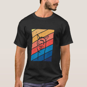 Retro Süße Lama Grafik Lama T-Shirt