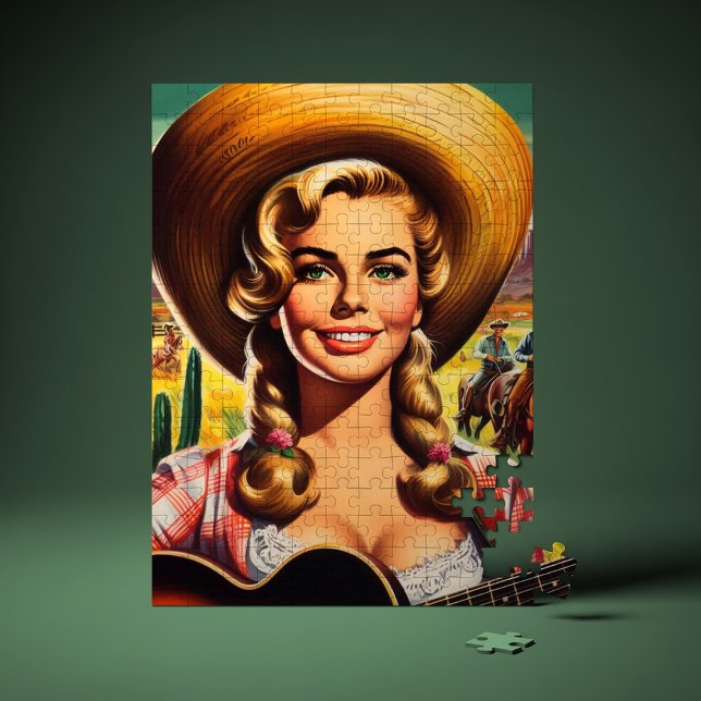 Retro süße Landfrau Puzzle (Von Creator hochgeladen)