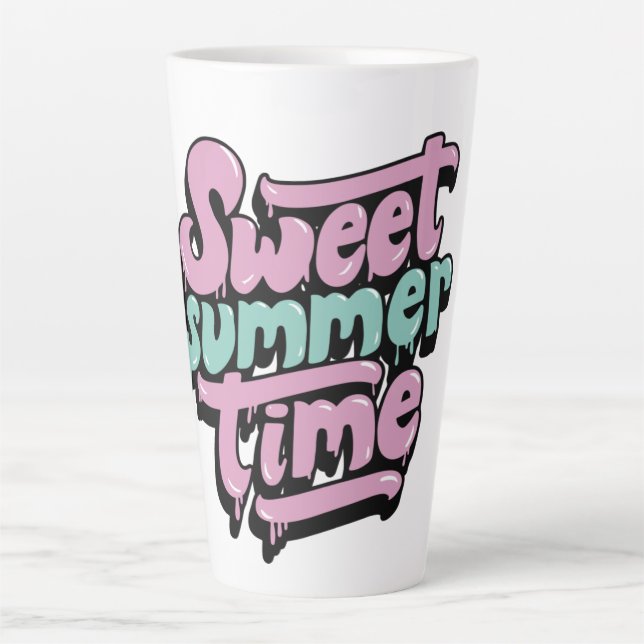 Retro Süße Sommerzeit Milchtasse (Vorderseite)