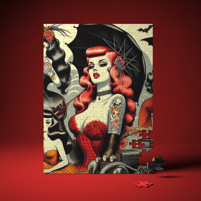 Retro Süße Tätowierte Goth Mädchen Puzzle (Von Creator hochgeladen)
