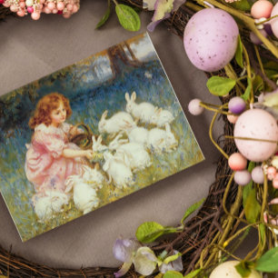Retro Süße Tiere Ostern Feiertagskarte