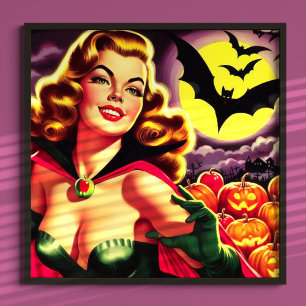 Retro süße Vampir-Pin-up Poster