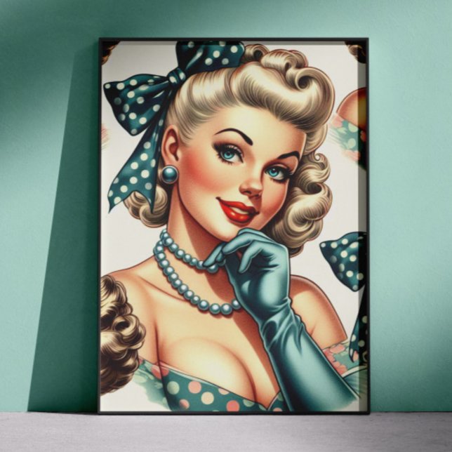 Retro Süßer Klassischer Pinup Poster (Von Creator hochgeladen)