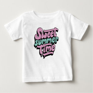 Retro Süßer Sommer Zeit Baby T-shirt