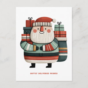 Retro Süßer Weihnachtsmann Feiertagsgeschenke Postkarte