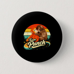 Retro Süßes Baby Äffchen Punch Männer Frauen Button