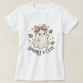 Retro-süßes Geist-Schleifen Halloween Grafik T-Shi T-Shirt