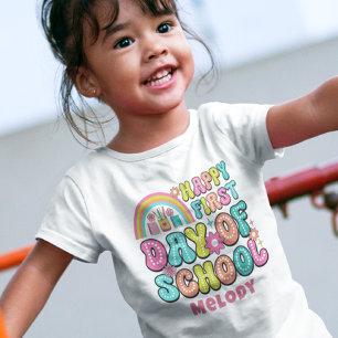 Retro süßes Zurück zur Schule Ersttags-T-Shirt T-Shirt
