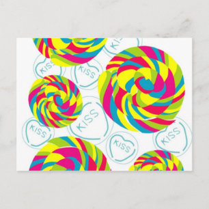 Retro-Süßigkeiten Postkarte